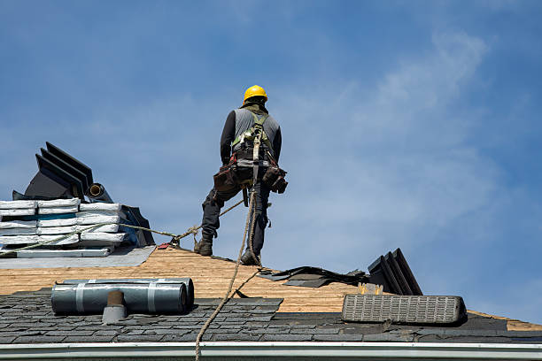 Professional Roofing technician working in Essington, PA